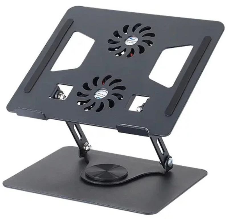 Cooling Pad για Laptop έως 15.6″ περιστροφής 360 μοιρών με 2 ανεμιστήρες YL-906