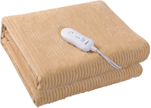 Primo PREB-81081 Ηλεκτρικό επίστρωμα Stripe Flannel Μονό 150x80cm Μπέζ