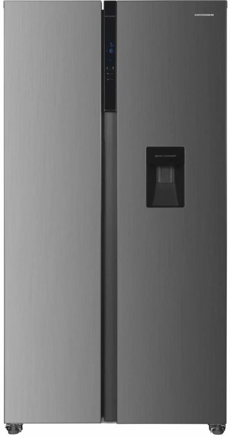 Heinner HSBS-HM529NFXWDE++ Ψυγείο Ντουλάπα Total NoFrost Inox Υ177xΠ90xΒ66εκ., E