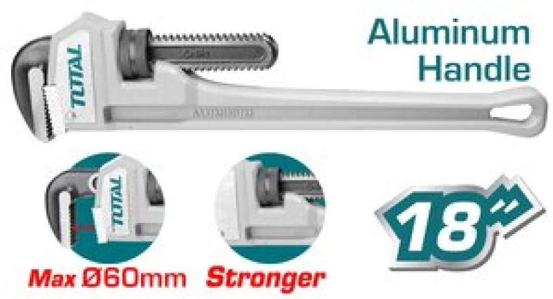 TOTAL THTAL17186 Κάβουρας Αλουμινίου 450mm με Διάμετρο Σύσφιξης 6cm