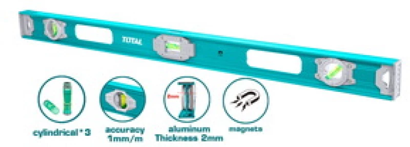 TOTAL TMT210026 Αλφάδι Μαγνητικό 100cm με 3 μάτια