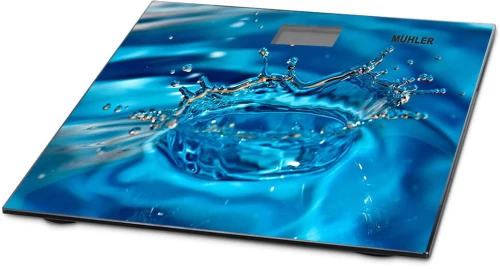 Muhler MSC-3077 Ψηφιακή Ζυγαριά σε χρώμα Μπλε Water Drop 180 kg