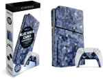 Maxx Tech PS5 Slim Faceplates + Controller Faceplates - Blue Wave Camo / PlayStation 5
