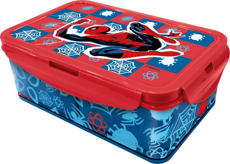Stor - Lunch Box w/Removable Compartments - Spider-Man (088808737-74745) / Toys