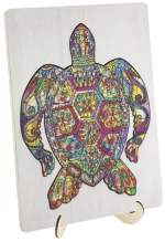 Moxy - Wooden puzzle unique shapes - Turtle - 130 pcs (400085) / Toys