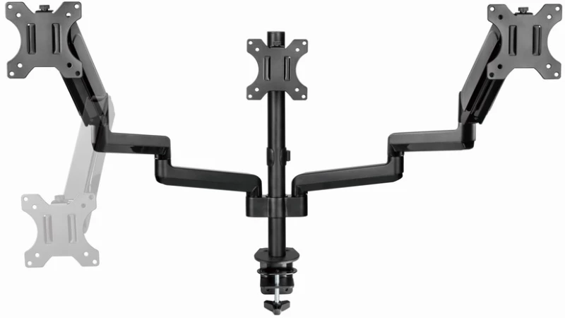 Gembird MA-DA3-01 Desk mounted adjustable mounting arm for 3 monitors (full-motion), 17”-27”, up to 7 kg