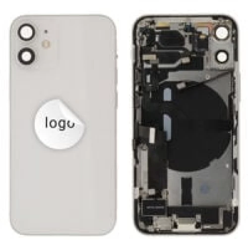 For iPhone/iPad (AP12M0024WPSP) Rear Cover (Pulled A) incl. small parts - White, For iPhone 12 mini