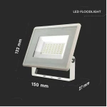 V-TAC Προβολέας LED F-Class 30W ψυχρό λευκό 6500K λευκό σώμα 6748