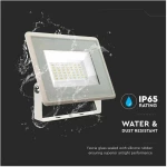 V-TAC Προβολέας LED F-Class 30W ψυχρό λευκό 6500K λευκό σώμα 6748