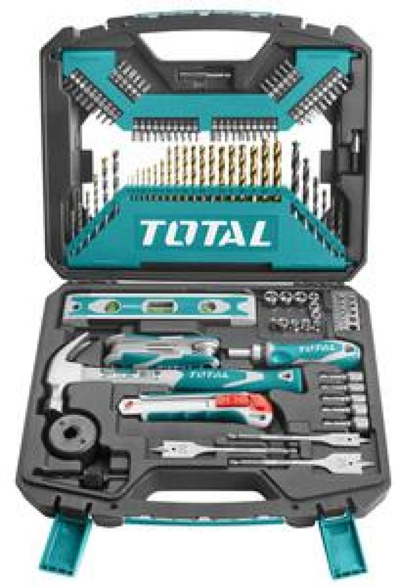 TOTAL THKTAC01120 Εξαρτήματα Δραπάνου και Εργαλεία Χειρός Σετ 120τμχ σε Βαλίτσα