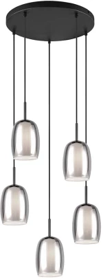 Φωτιστικό Κρεμαστό Trio Lighting Barret 317530554 Μαύρο Ματ