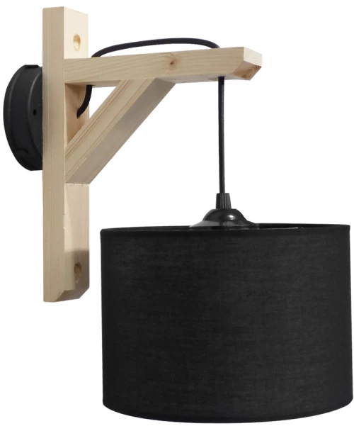 HKF-03AP WOOD ΜΑΥΡΟ-NATURAL ΑΠΛΙΚΑ Ε/27 ΞΥΛΟ-ΑΜΠΑΖΟΥΡ