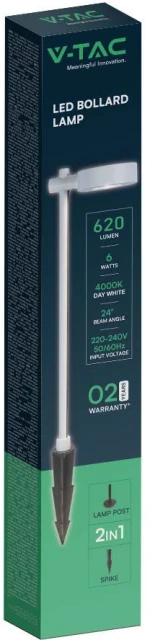 V-TAC Στεγανό Φωτιστικό Led Καρφωτό 6837