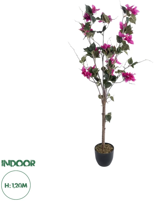 GloboStar® Artificial Garden BOUGAUVILLEA 20674 Τεχνητό Διακοσμητικό Φυτό με Ανθη Μπουκανβίλιας Φουξ Υ120cm