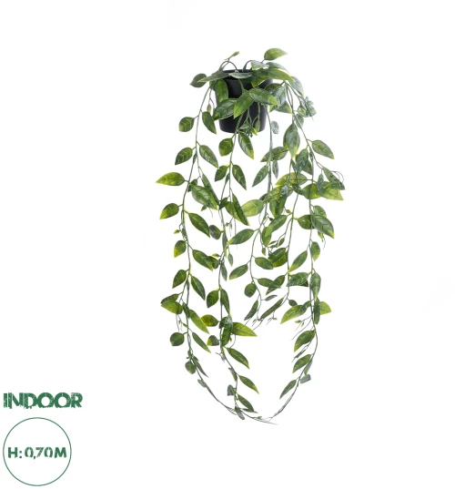 GloboStar® Artificial Garden HANGING DUTCH BEAN 20883 - Τεχνητό Κρεμαστό Διακοσμητικό Φυτό Ολλανδικό Φασόλι Φ28 x Y70cm