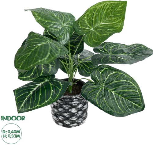 GloboStar® Artificial Garden ANTHURIUM 20892 Τεχνητό Διακοσμητικό Φυτό Ανθούριο Φ40 x Υ33cm
