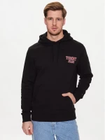 Tommy Hilfiger - Ανδρικό Φούτερ με Κουκούλα DM0DM16365-BDS Μαύρο