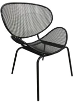 Καρέκλα Oliver μεταλλική με μαύρο mesh 65x61x86 εκ