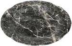 Marble στρογγυλή πιατέλα σε μαύρο χρώμα σετ των δύο τεμαχίων 33 εκ
