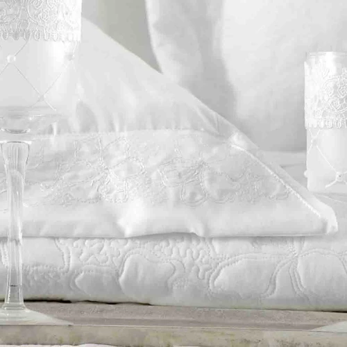 Tabitha κουβερλί λευκό σετ 7 τεμαχίων υπέρδιπλα