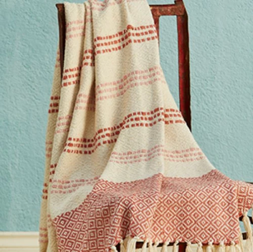 Βαμβακερό Agadir ριχτάρι ροζ 130x170 εκ