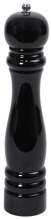 Ξύλινος πιπερόμυλος σε μαύρο χρώμα με κεραμικό μύλο σετ δύο τεμαχίων 37 εκ