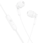 Hands Free Hoco M121 Bright Universal Earphones Hi-Fi Stereo 3.5mm Λευκό 1.2m