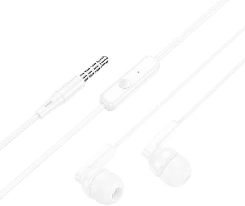 Hands Free Hoco M121 Bright Universal Earphones Hi-Fi Stereo 3.5mm Λευκό 1.2m