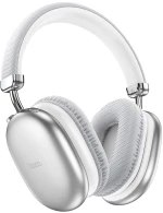 Wireless Ακουστικά Stereo Hoco W35 Max Joy V5.3 800mAh με υποδοχή Micro SD και AUX Ασημί
