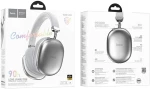 Wireless Ακουστικά Stereo Hoco W35 Max Joy V5.3 800mAh με υποδοχή Micro SD και AUX Ασημί