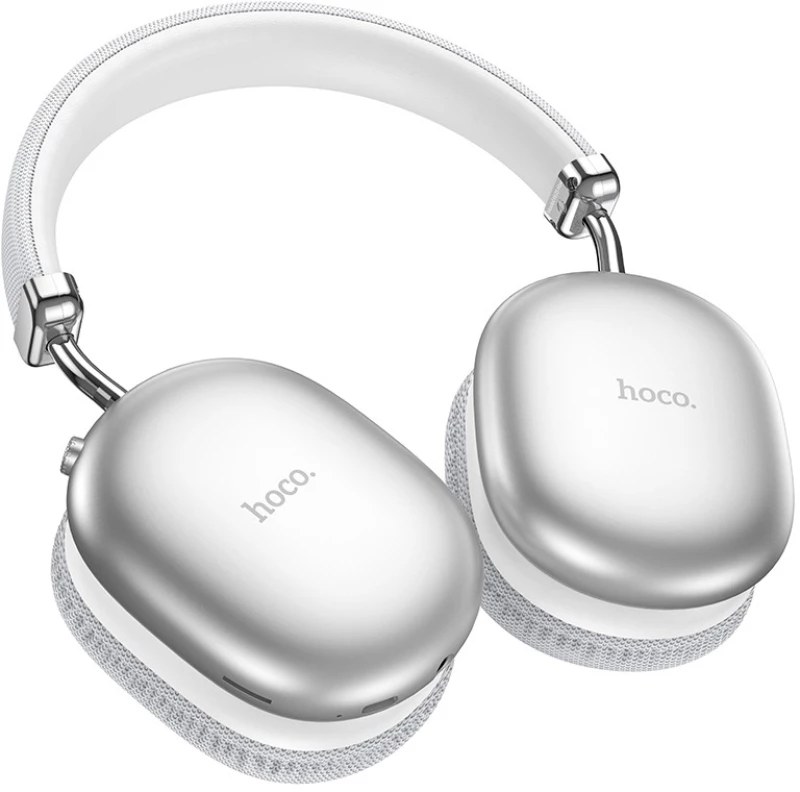 Wireless Ακουστικά Stereo Hoco W35 Max Joy V5.3 800mAh με υποδοχή Micro SD και AUX Ασημί