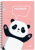 Next trends panda τετράδιο σπιράλ 17x25εκ. 2θεμ., 70φ. 3 τμχ.