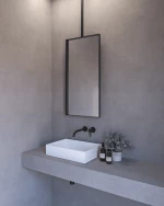 Μεταλλικός Καθρέπτης Iron Ceiling 45x90,λάμα 3εκ. Απόχρωση Λάμας: Μαύρο
