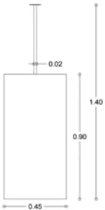 Μεταλλικός Καθρέπτης Iron Ceiling 45x90,λάμα 3εκ. Απόχρωση Λάμας: Μαύρο