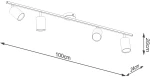 Φωτιστικό οροφής Lemmi 4,4xGU10/10w, Χρώμα άσπρο