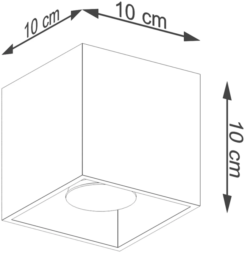 Φωτιστικό οροφής Quad 1,1xGU10/10w, Χρώμα χρυσαφένιος