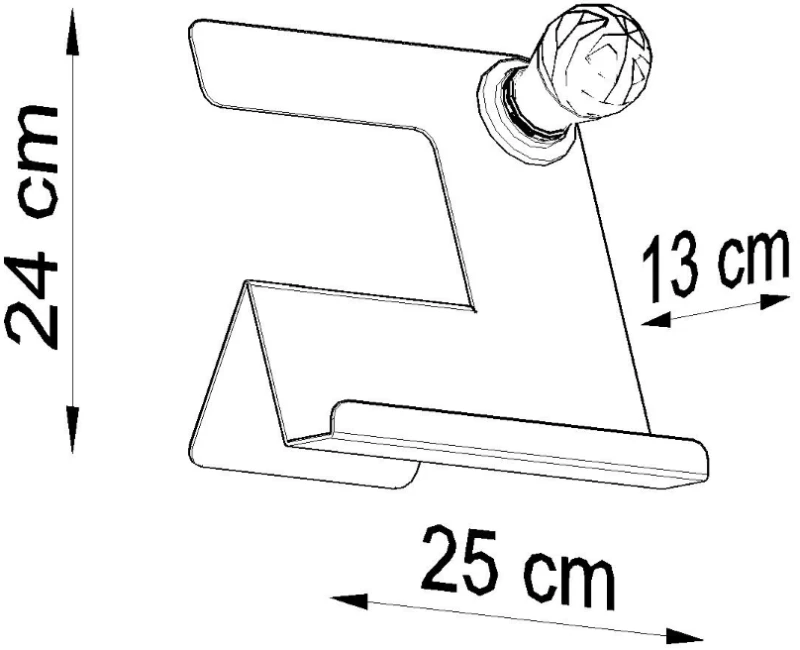 Sollux Λαμπτήρας γραφείου Incline 1,ατσάλι,1xE27/60w