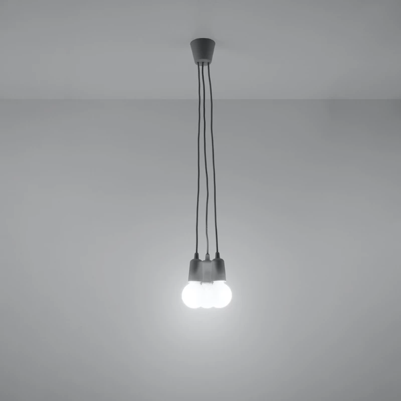 Κρεμαστό φωτιστικό Diego 3,PVC,3xE27/60w