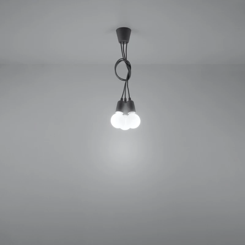 Κρεμαστό φωτιστικό Diego 3,PVC,3xE27/60w