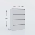 Συρταριέρα Idea Λευκό 60x42x100cm