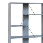 Βιβλιοθήκη Tars pakoworld γκρι-μαύρο 84x25.5x154.5εκ (1 τεμάχια)