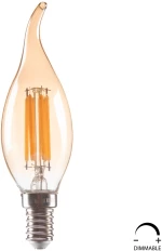 ΛΑΜΠΤΗΡΑΣ HM4047.02 ΣΤΥΛ ΦΛΟΓΑ LED FILAMENT 6W E14 3000K GOLD DIMMABLE (1 Τεμμάχια)