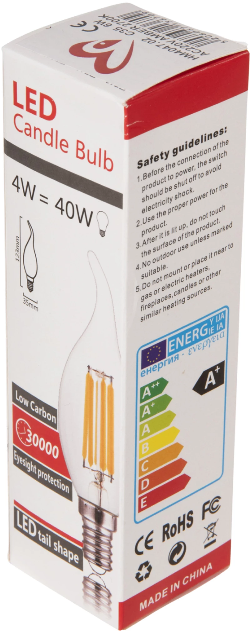 ΛΑΜΠΤΗΡΑΣ HM4047.02 ΣΤΥΛ ΦΛΟΓΑ LED FILAMENT 6W E14 3000K GOLD DIMMABLE (1 Τεμμάχια)