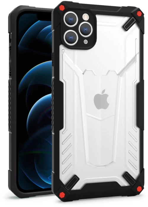 TechWave Hybrid Armor case for iPhone 12 Pro Max black / red