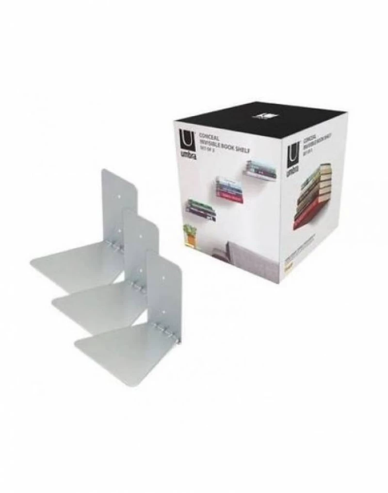Umbra Conceal large σετ 3 αόρατα ράφια βιβλίων 18x17x14εκ.