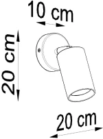 Sollux Φωτιστικό τοίχου Berg 1,ξύλο,1xGU10/40w