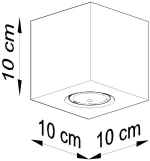 Sollux Φωτιστικό οροφής Quad 1,σκυρόδεμα,1xGU10/40w