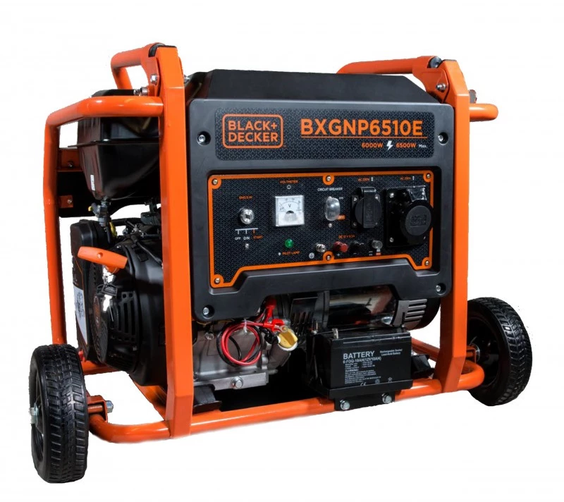 Black & Decker BXGNP6510E Γεννήτρια Βενζίνης (Τετράχρονη) με Ρόδες 7.5 KVA