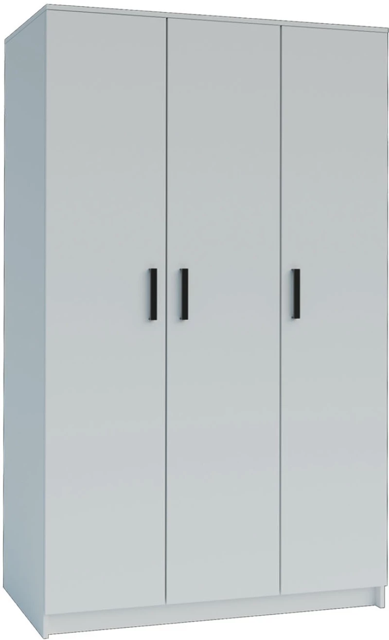 Ντουλάπα Τρίφυλλη Simple Λευκή 120x52x205cm