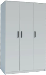 Ντουλάπα Τρίφυλλη Simple Λευκή 120x52x205cm